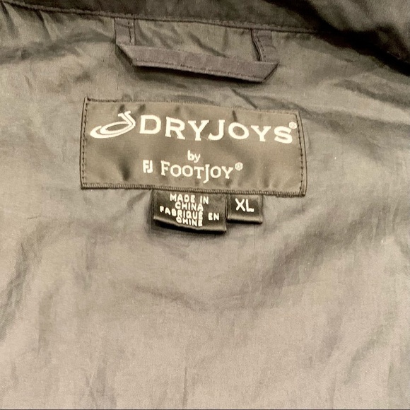 Mens FOOTJOY DryJoys FJ Full Zip Golf Rain Wind Jacket XL - Picture 6 of 10